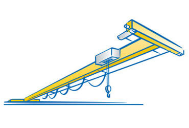 Einträgerlaufkran mit Seitenlaufkatze