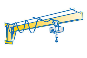 Wandschwenkkran für Hallenbetrieb